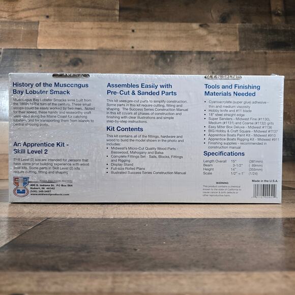 Midwest Lobster Smack Wooden Model Kit NEW SEALED - Picture 4 of 5